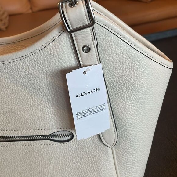 Coach Meadow Shoulder Bag Chalk Large Tote - Picture 6 of 15